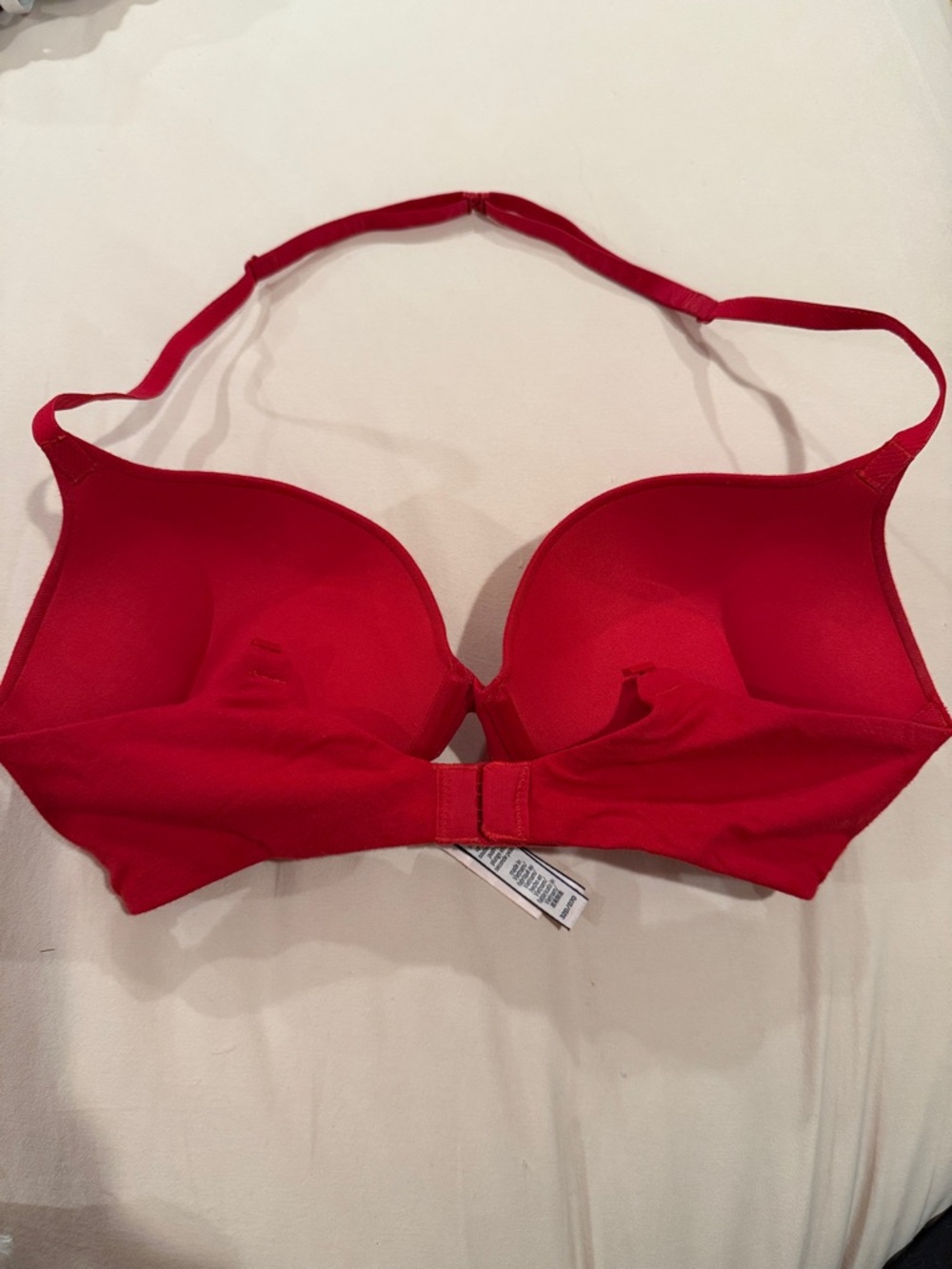 Victoria’s Secret Everyday Smooth Red T-Shirt Push-Up Plunge Bra Size 32D - Picture 5 of 6